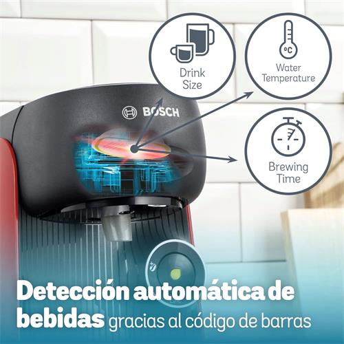 Bosch TAS16B3 Cafetera Tassimo Finesse Multibebida Roja