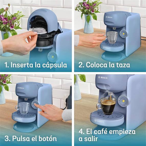 Bosch TAS16B5 Cafetera Tassimo Finesse Multibebida Azul
