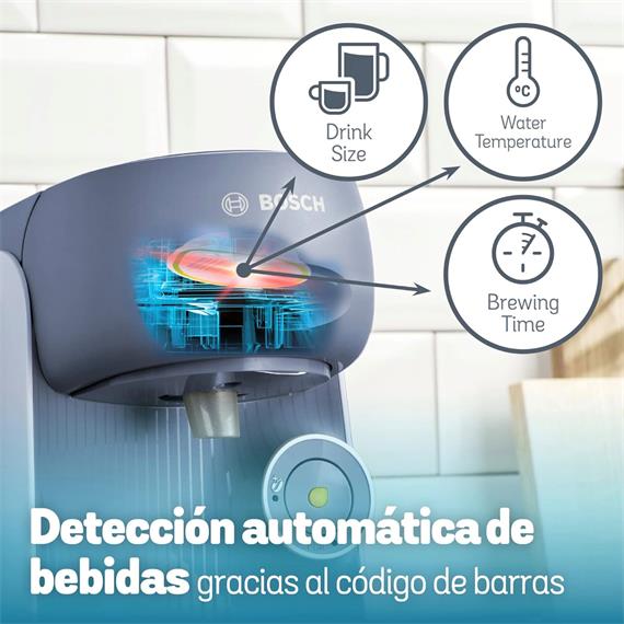 Bosch TAS16B5 Cafetera Tassimo Finesse Multibebida Azul
