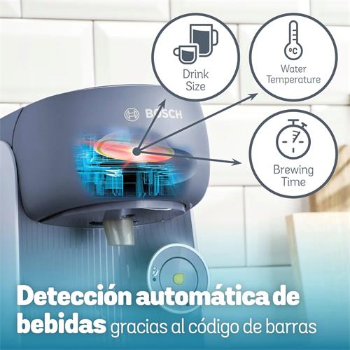 Bosch TAS16B5 Cafetera Tassimo Finesse Multibebida Azul