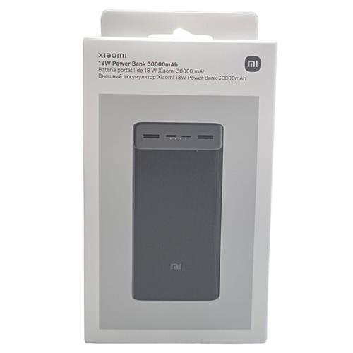 Xiaomi PowerBank 30.000 mAh 18W USB-A y USB-C Negro (BHR9126GL)