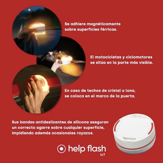 Help Flash IOT Baliza de Emergencia V16 Conectada y Homologada 2026