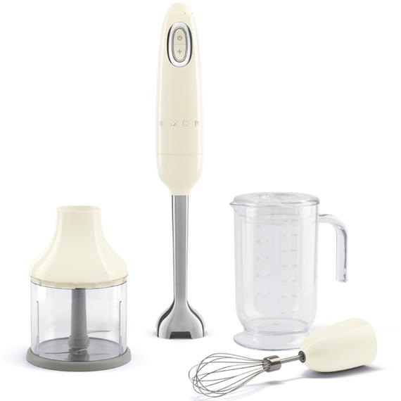 Smeg Batidora de Mano 700W Crema + Accesorios (HBF03CREU)