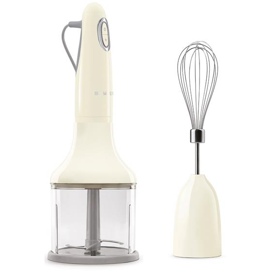 Smeg Batidora de Mano 700W Crema + Accesorios (HBF03CREU)