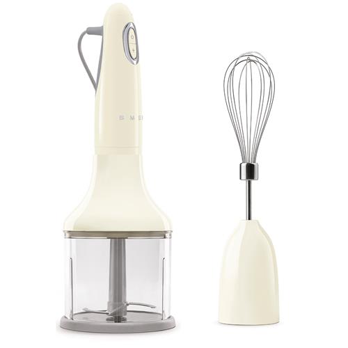 Smeg Batidora de Mano 700W Crema + Accesorios (HBF03CREU)