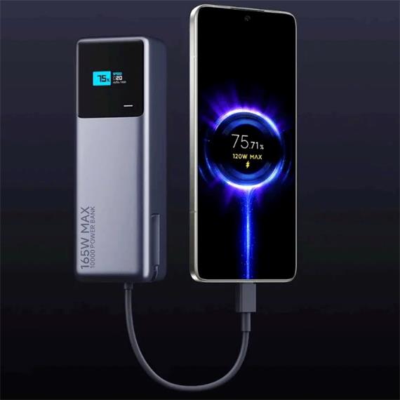 Powerbank Xiaomi 165W 10.000 mAh con Cable Integrado Gris (BHR9361GL)