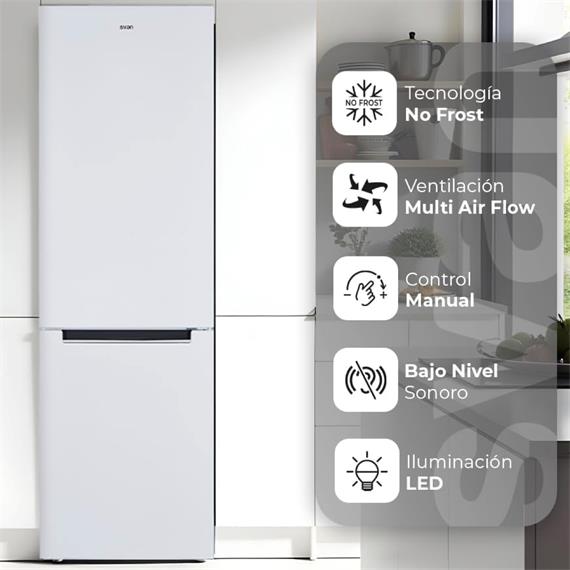 Svan SC185602ENF Frigorífico Combinado No Frost 185cm 60cm 60 cm Blanco
