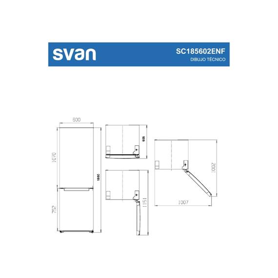 Svan SC185602ENF Frigorífico Combinado No Frost 185cm 60cm 60 cm Blanco