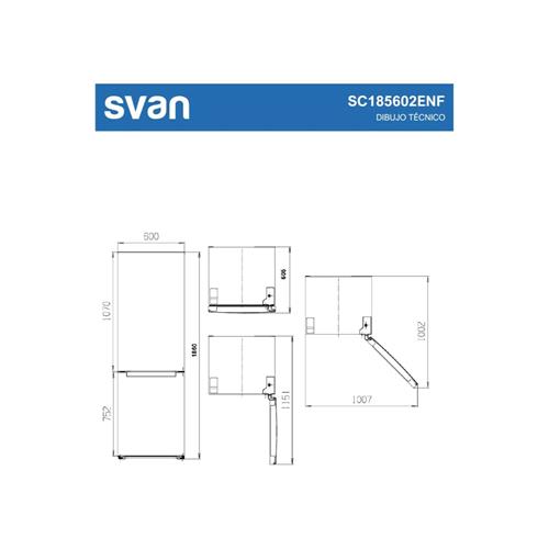 Svan SC185602ENF Frigorífico Combinado No Frost 185cm 60cm 60 cm Blanco