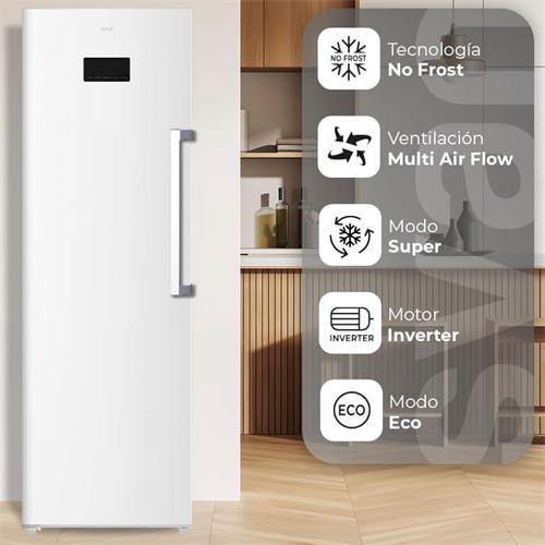 Svan SCV185601ENFD Congelador Vertical No Frost 274 L Clase E 185cm 60cm 66cm Blanco