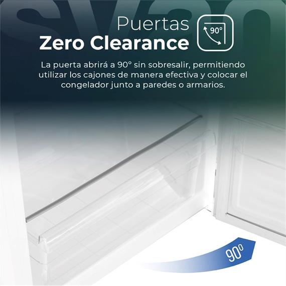 Svan SCV185601ENFD Congelador Vertical No Frost 274 L Clase E 185cm 60cm 66cm Blanco