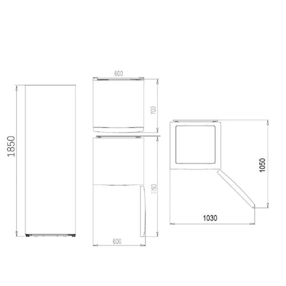 Svan SCV185601ENFD Congelador Vertical No Frost 274 L Clase E 185cm 60cm 66cm Blanco