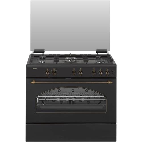 Svan SKGW5900RN Cocina Gas ancho 90 cm Rústico Negro