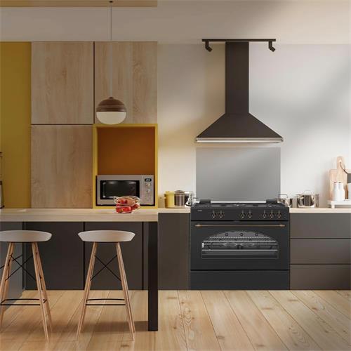 Svan SKGW5900RN Cocina Gas ancho 90 cm Rústico Negro