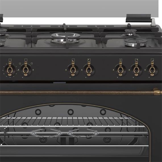 Svan SKGW5900RN Cocina Gas ancho 90 cm Rústico Negro