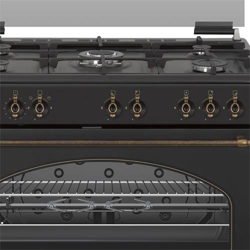 Svan SKGW5900RN Cocina Gas ancho 90 cm Rústico Negro