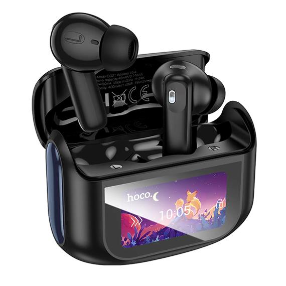 Hoco EQ21 Sandy Auricular Inalámbrico Cancelación Ruido Midnight Black