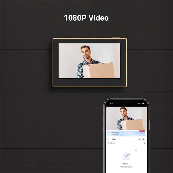 Ezviz HP2 Mirilla Inteligente Wifi con Pantalla 4.3" Dorado