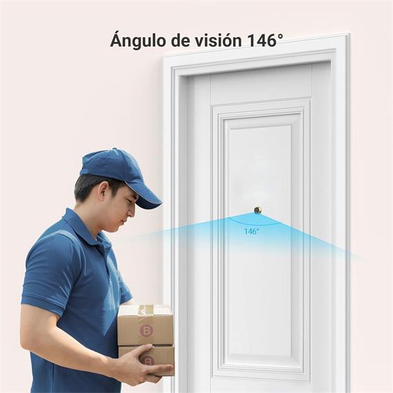 Ezviz HP2 Mirilla Inteligente Wifi con Pantalla 4.3" Dorado