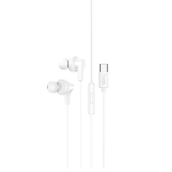 Hoco M114 Auricular con Micrófono y Conexión USB-C Blanco