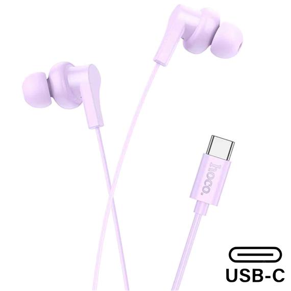 Hoco M114 Auricular con Micrófono y Conexión USB-C Púrpura