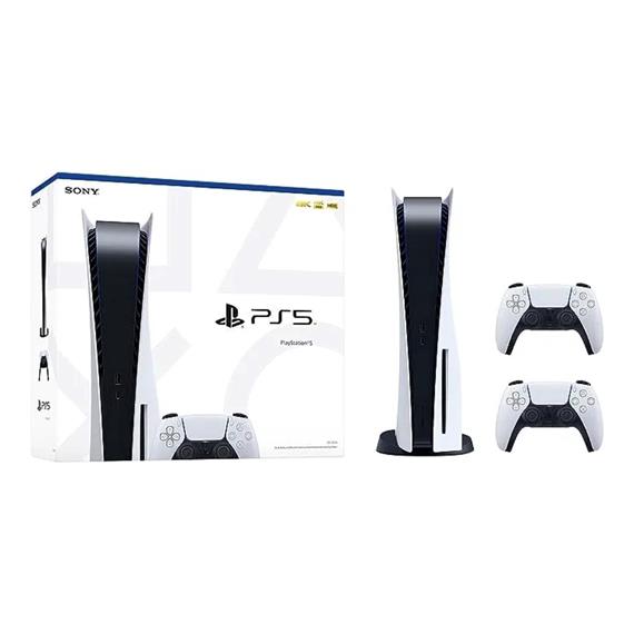 Sony Consola Play Station 5 Slim Disc Edition 1 TB+ Dualsense Bundle White