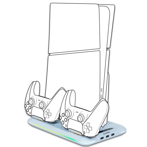 Nacon Base Vertical con Ventilador y cargador para Playstation 5