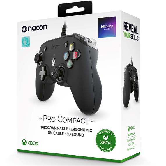 Nacon Pro Compact Mando Programable con licencia XBOX Negro
