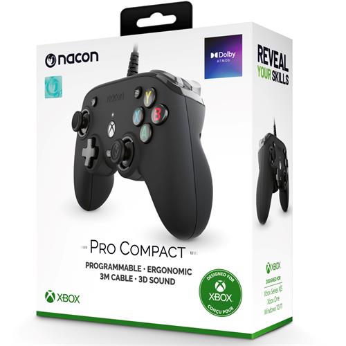 Nacon Pro Compact Mando Programable con licencia XBOX Negro