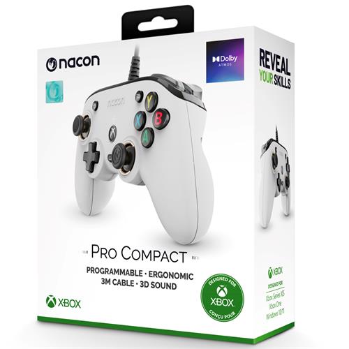Nacon Pro Compact Mando Programable con licencia XBOX Blanco