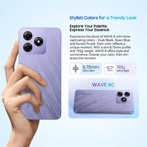 Blackview Wave 8 4+8GB 256GB Dawn Blue