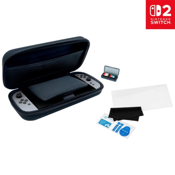Nacon Pack Funda Rigida + Protector para Nintendo Switch 2 Negra (SWITCHNEWPACK5BLACK)
