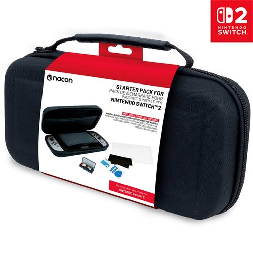 Nacon Pack Funda Rigida + Protector para Nintendo Switch 2 Negra (SWITCHNEWPACK5BLACK)