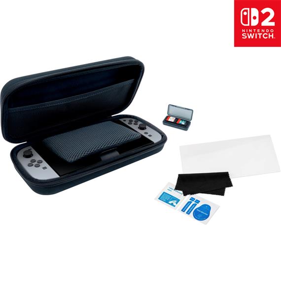 Nacon Pack Funda Rigida + Protector para Nintendo Switch 2 Negra (SWITCHNEWPACK5BLACK)