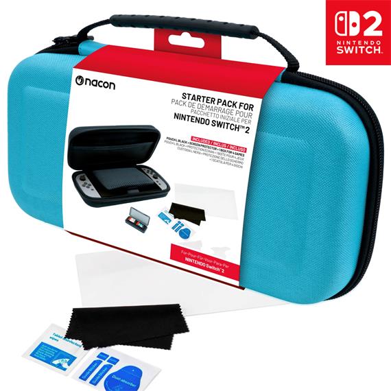 Nacon Pack Funda Rigida L+ Protector para Nintendo Switch 2 Azul (SWITCHNEWPACK5BLUE)