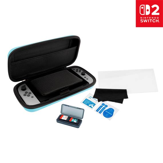 Nacon Pack Funda Rigida L+ Protector para Nintendo Switch 2 Azul (SWITCHNEWPACK5BLUE)