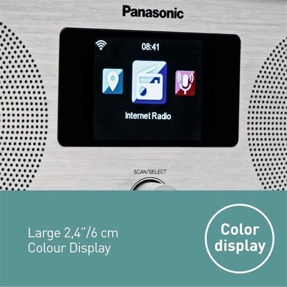Panasonic RFD40EGK Radio WiFi por Internet con DAB+, FM y Bluetooth