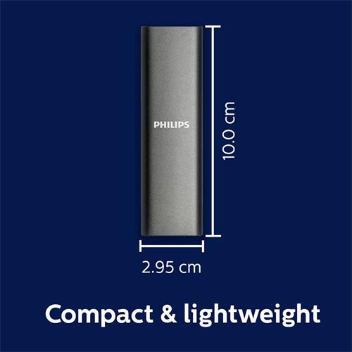 Disco SSD Externo Philips 250GB USB-C/USB 3.0 540MB Ultra Slim Gris