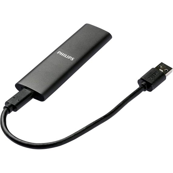 Disco SSD Externo Philips 500GB USB-C/USB 3.0 540MB Ultra Slim Gris