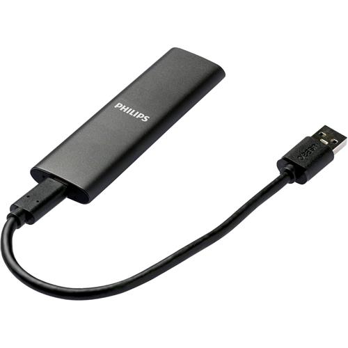 Disco SSD Externo Philips 500GB USB-C/USB 3.0 540MB Ultra Slim Gris