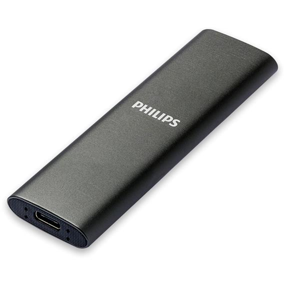 Disco SSD Externo Philips 500GB USB-C/USB 3.0 540MB Ultra Slim Gris