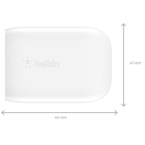 Cargador USB-C 30W Belkin +Cable Lightning 1 Metro Blanco (WCA005VF1MWH-B5)