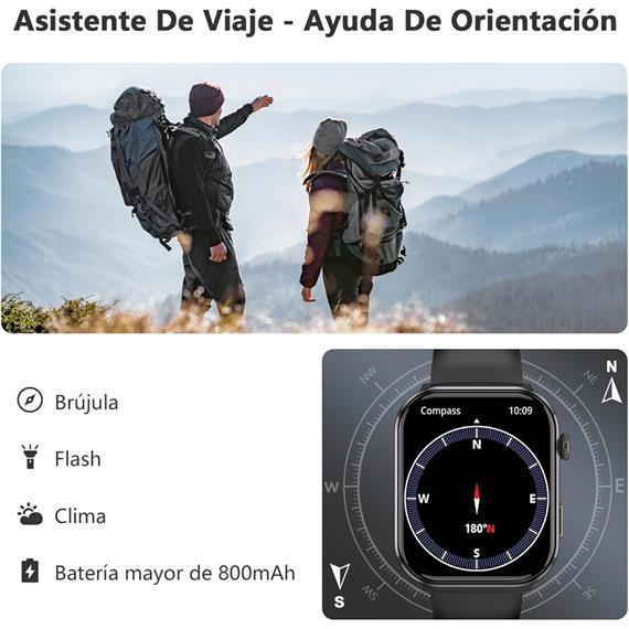 Blackview R60 Smartwatch  1.96" Amoled con llamadas Bluetooth Negro