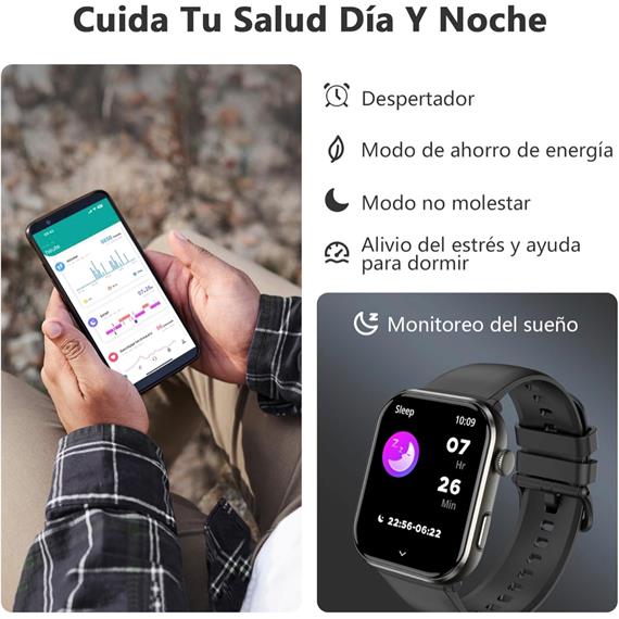 Blackview R60 Smartwatch  1.96" Amoled con llamadas Bluetooth Negro