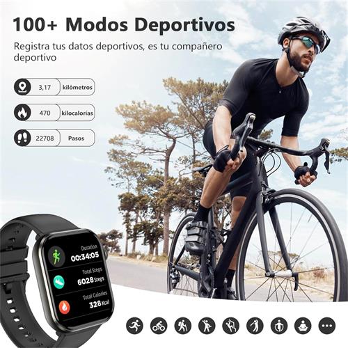 Blackview R60 Smartwatch  1.96" Amoled con llamadas Bluetooth Negro
