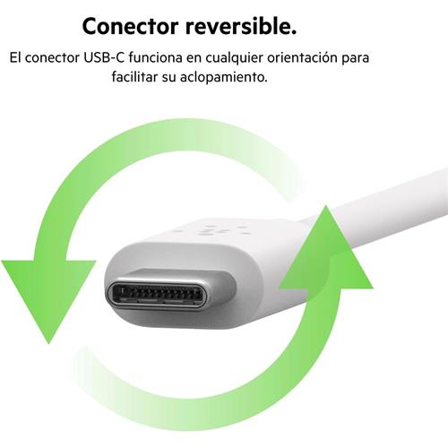 Cargador USB-C 20W Belkin +Cable Usb-C a Usb-C 1 Metro Blanco (WCA006VF1MWH-B6)