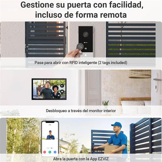 Ezviz HP5 Videoportero Inteligente con Pantalla 7" Sistema 2 Hilos