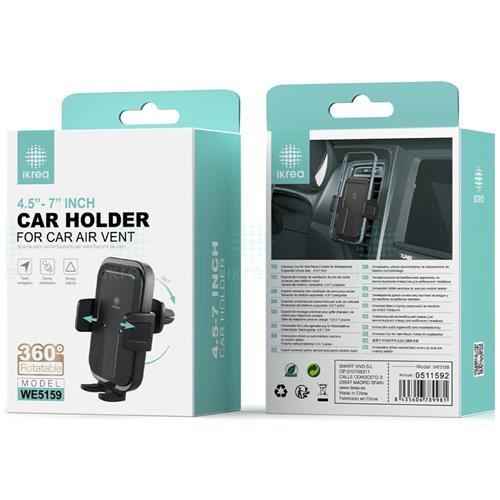 Soporte de Coche Universal 360º para Rejilla de Ventilación Ikrea WE5159