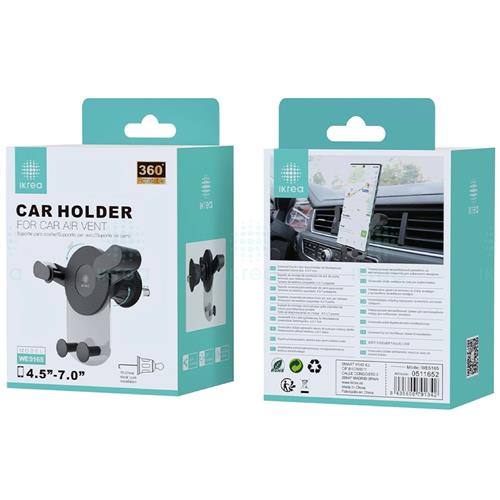 Soporte de Coche Universal 360º para Rejilla de Ventilación Ikrea WE5165