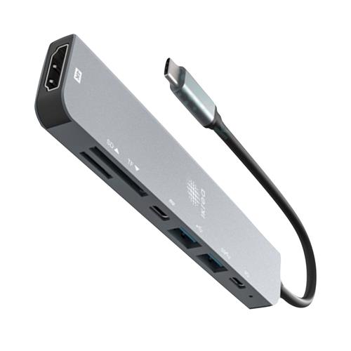 Adaptador USB-C a HDMI, Lector SD y MIcro SD Ikrea WG7089